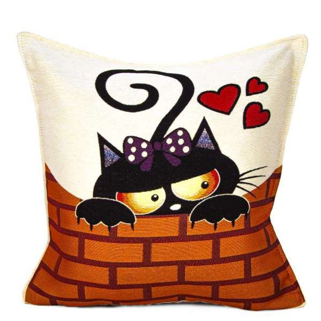 Cuscino Gatto bianco 45x45