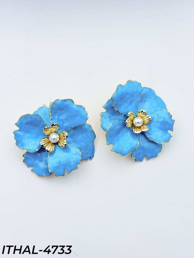 Orecchini Flower azzurro