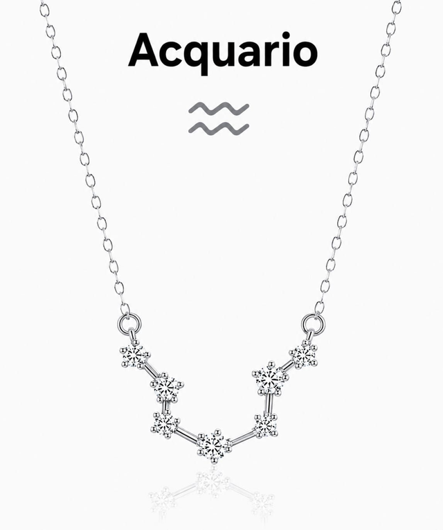 Collana costellazione ACQUARIO argentata