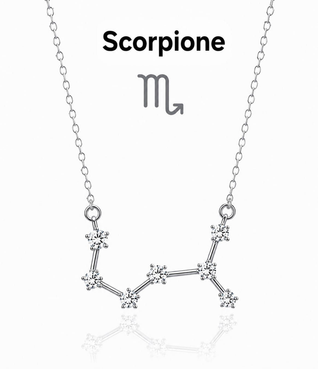 Collana costellazione SCORPIONE argentata