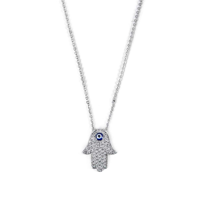 Collana Mano di Fatima argentata