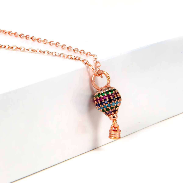 Collana Mongolfiera bronzo rosato
