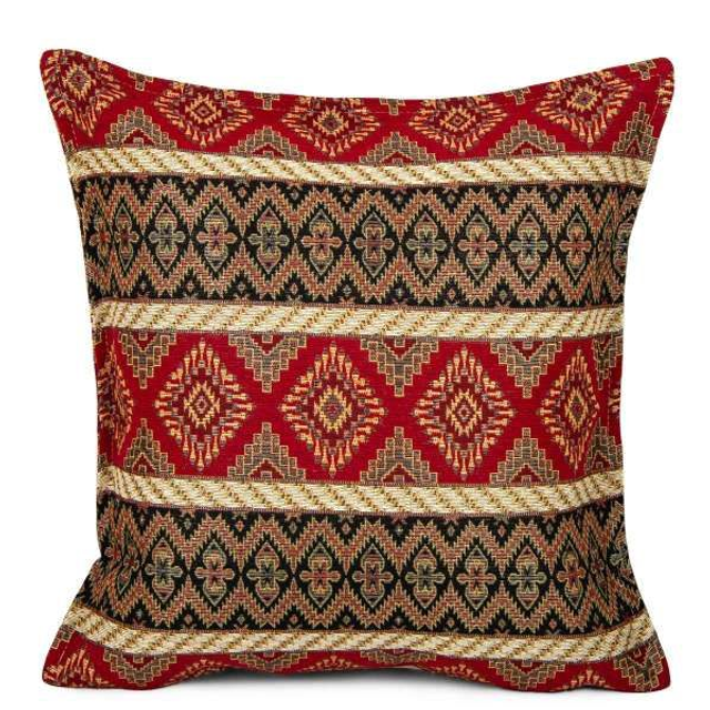Cuscino stile Kilim rosso 45x45