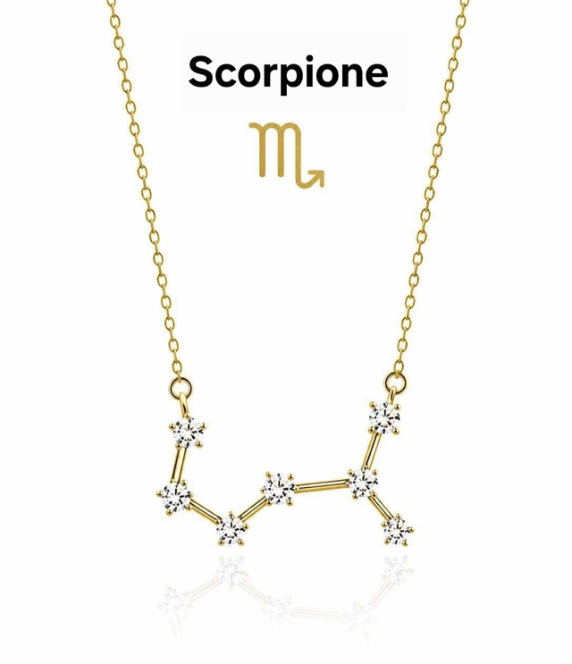 Collana costellazione SCORPIONE dorato