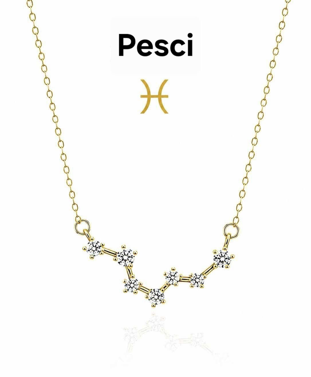 Collana costellazione PESCI dorato