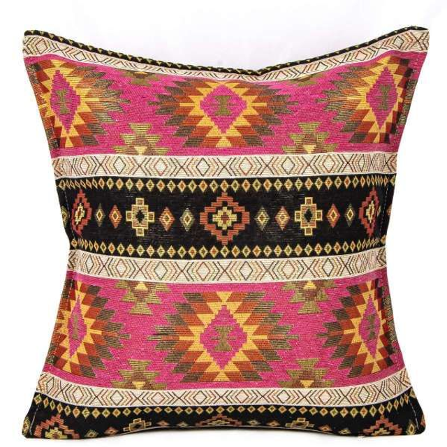 Cuscino stile Kilim fuxia 45x45 -