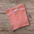 T-shirt Ottoman Kumus adidas Originals rosa pastello in cotone con logo Trifoglio ricamato e tre strisce sulle spalle