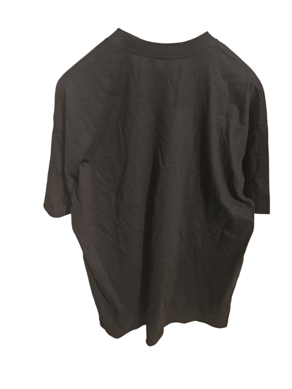 T-shirt nera a maniche corte Ottoman Kumus in cotone con vestibilità comoda, vista posteriore su fondo bianco.