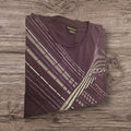 T-shirt tecnica Ottoman Kumus color prugna scuro con stampa grafica sportiva sul petto e girocollo